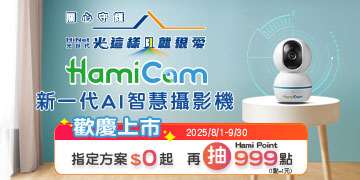 歡慶Hami Cam上市Hami Point 999點回饋抽
